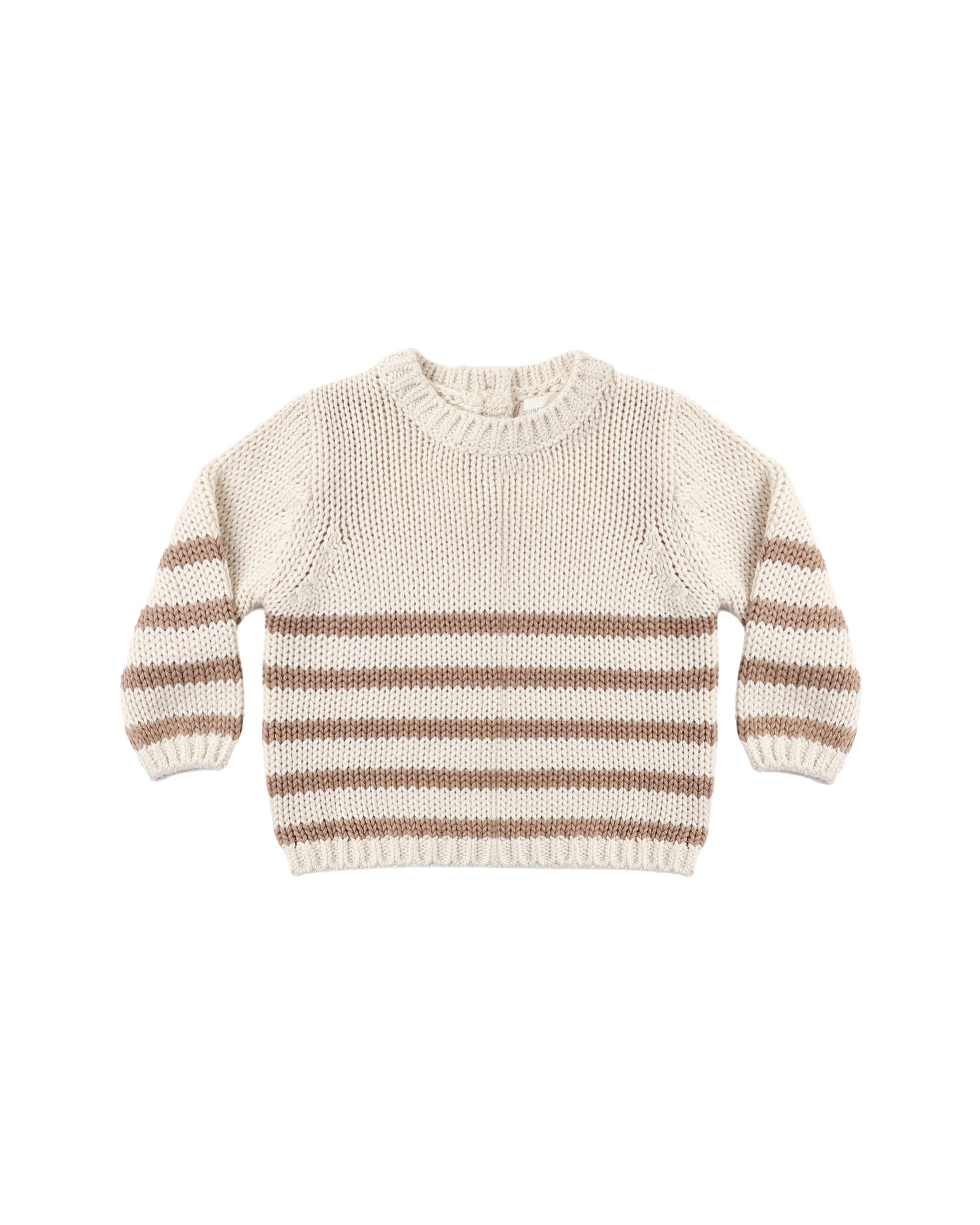 Quincy Mae Rex Sweater - Almond Stripe