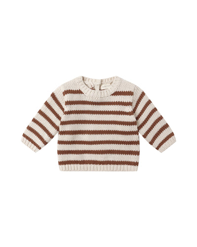 Quincy Mae Rex Sweater - Cedar Stripe