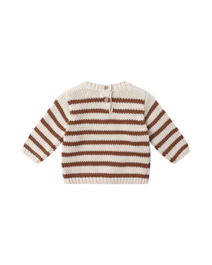 Quincy Mae Rex Sweater - Cedar Stripe