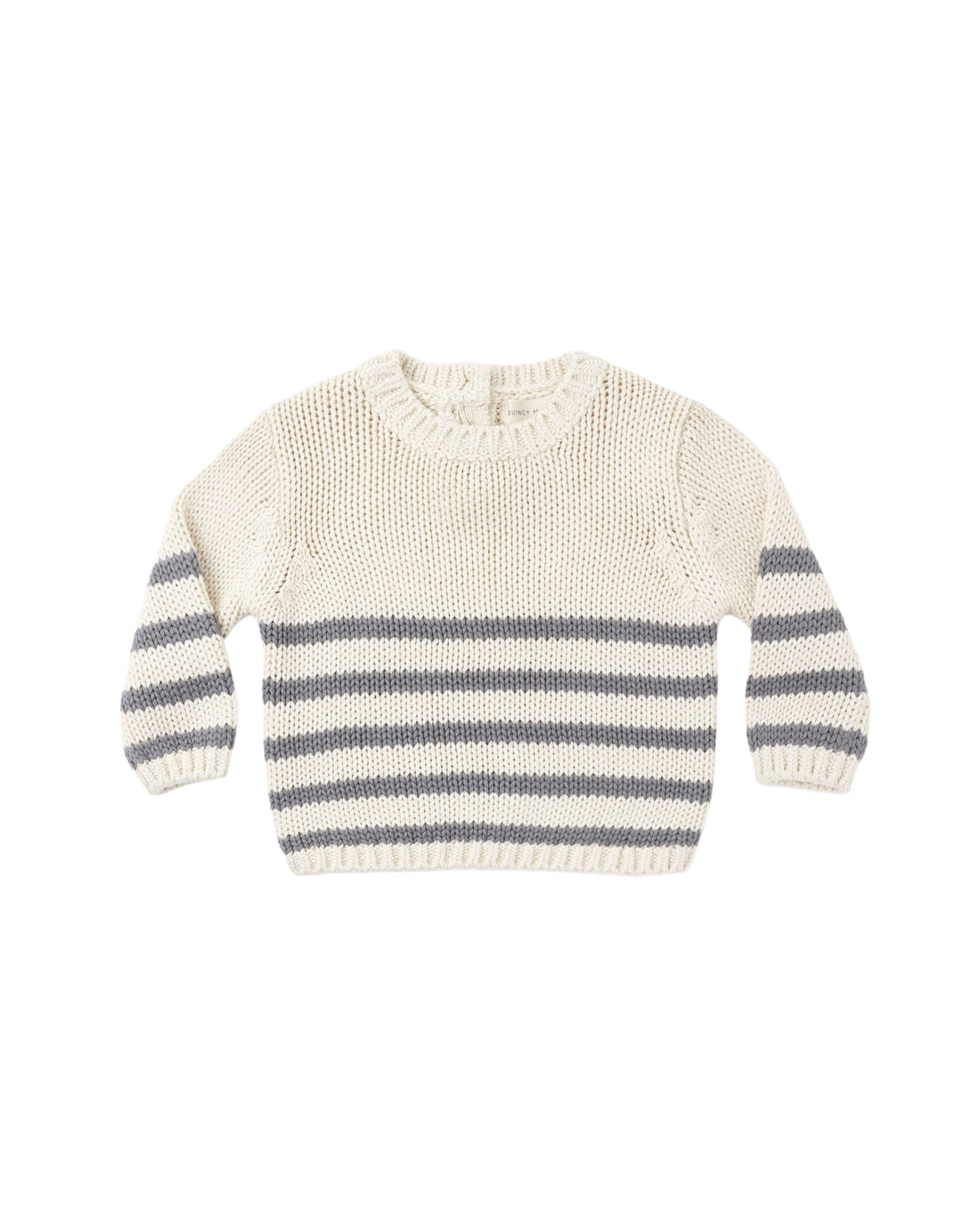 Quincy Mae Rex Sweater - Slate Stripe