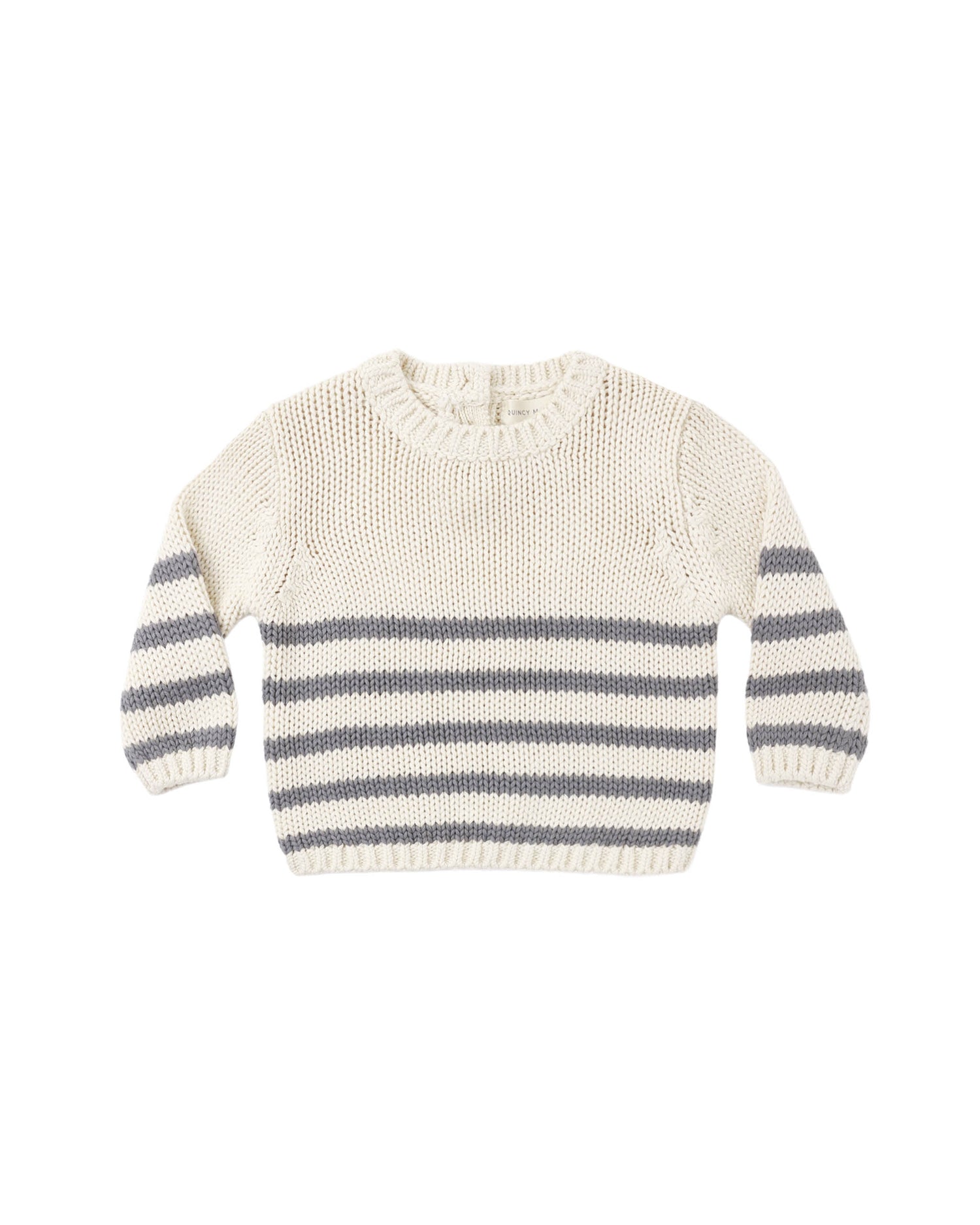 Quincy Mae Rex Sweater - Slate Stripe