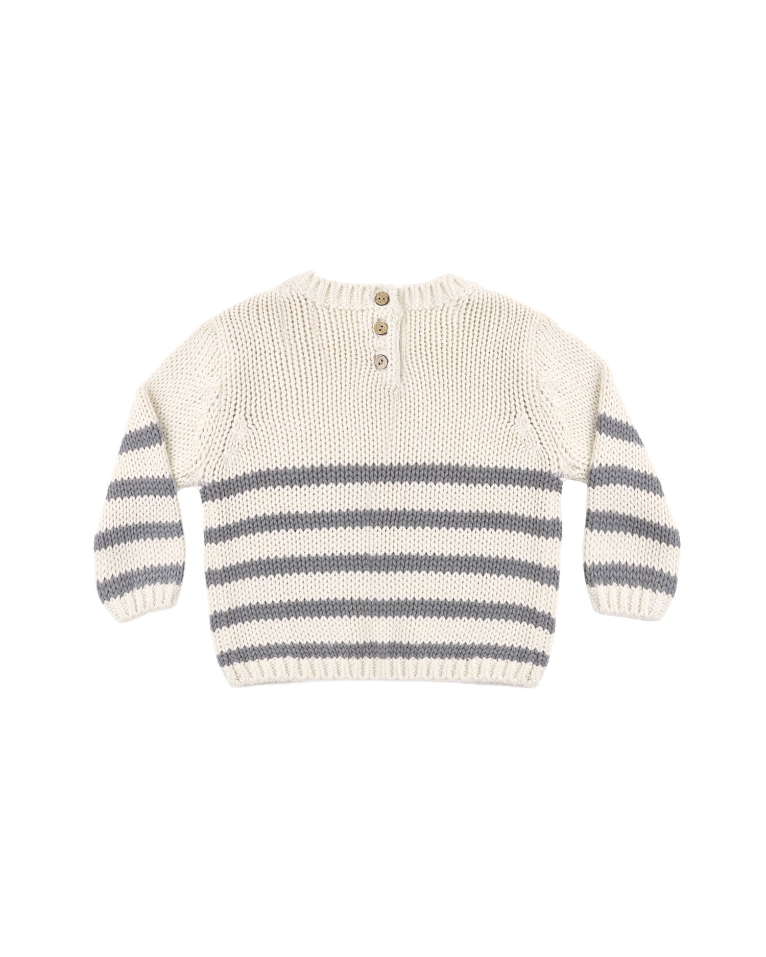 Quincy Mae Rex Sweater - Slate Stripe