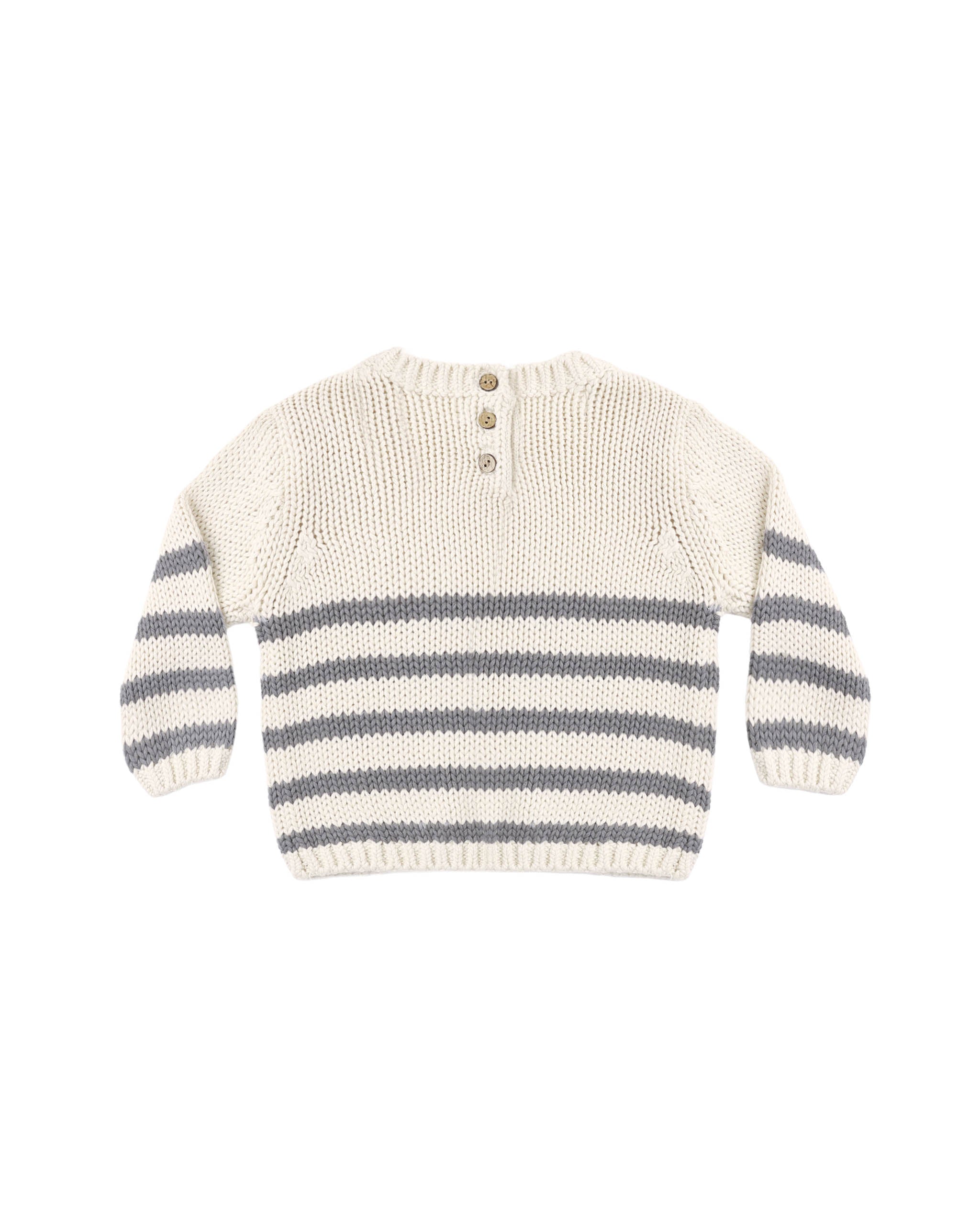 Quincy Mae Rex Sweater - Slate Stripe