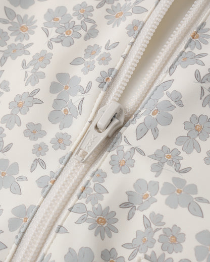 Quincy Mae Rain Coat - Blue Floral
