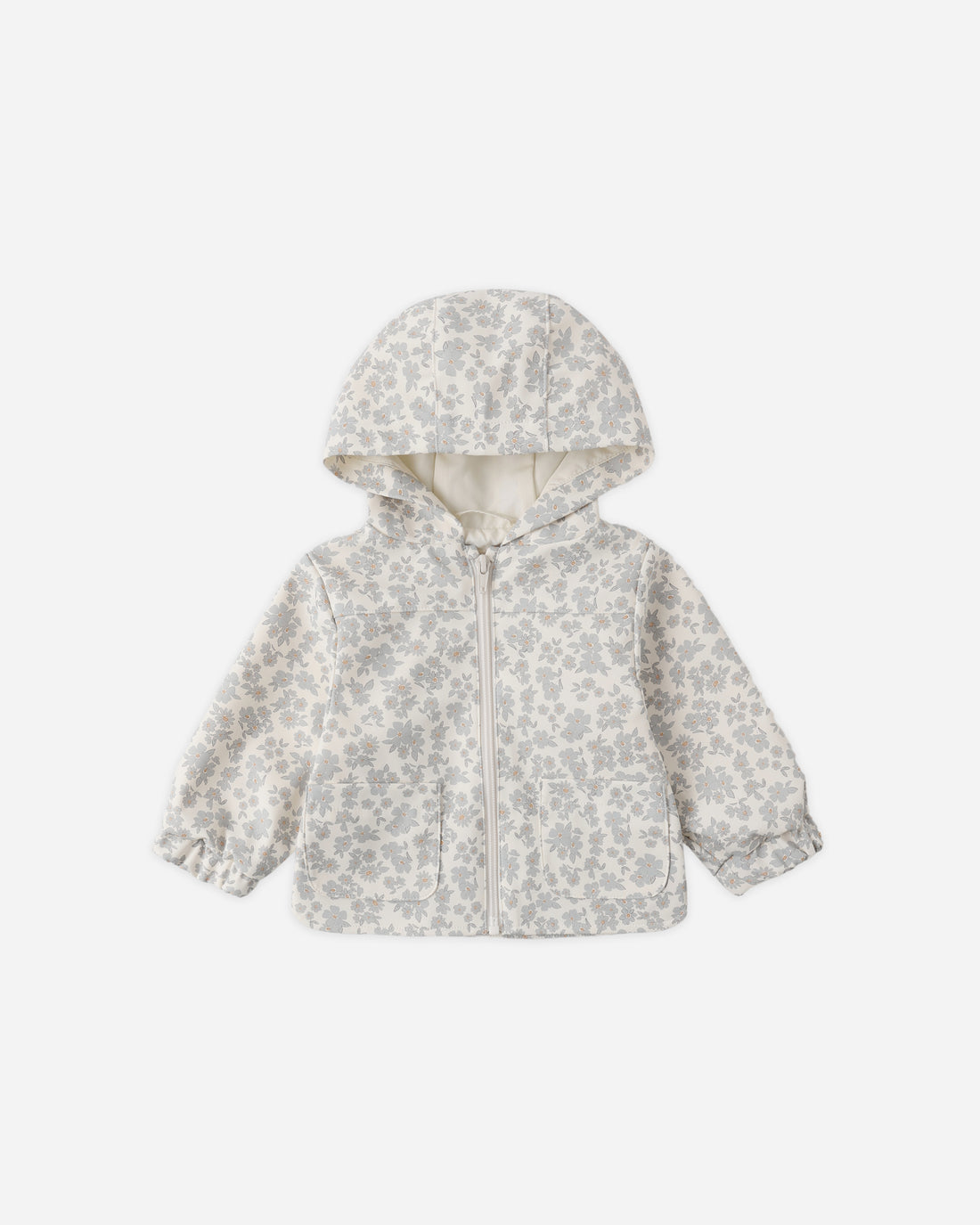 Quincy Mae Rain Coat - Blue Floral