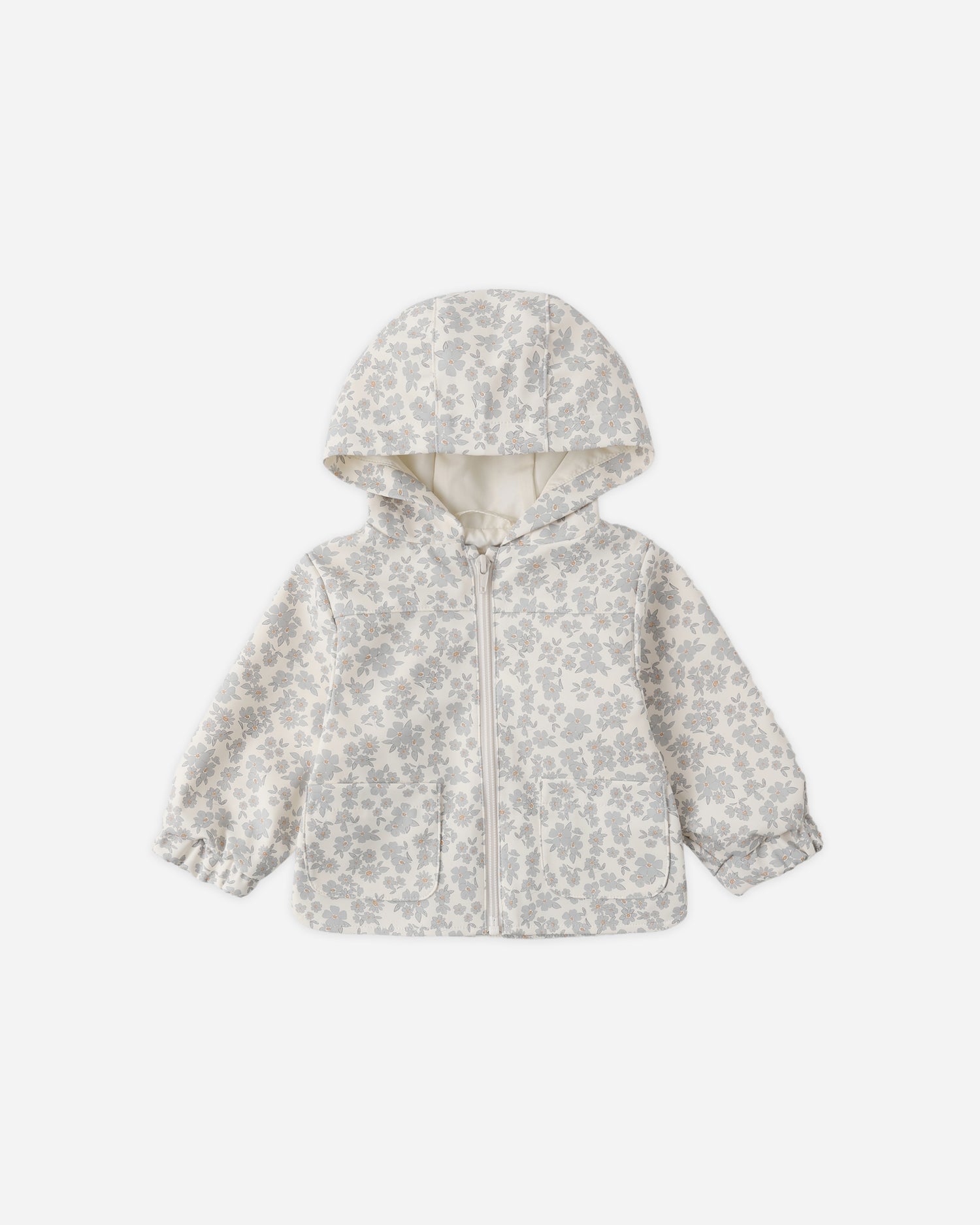 Quincy Mae Rain Coat - Blue Floral