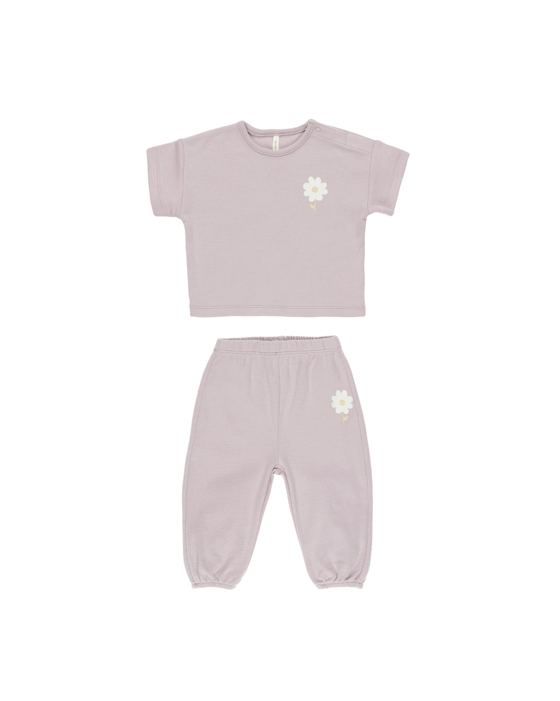 Quincy Mae Jersey Tee + Pant Set - Daisy