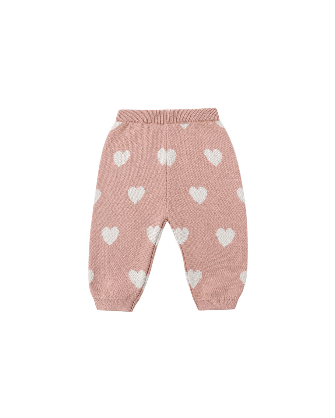 Quincy Mae Heart Knit Pants - Pink