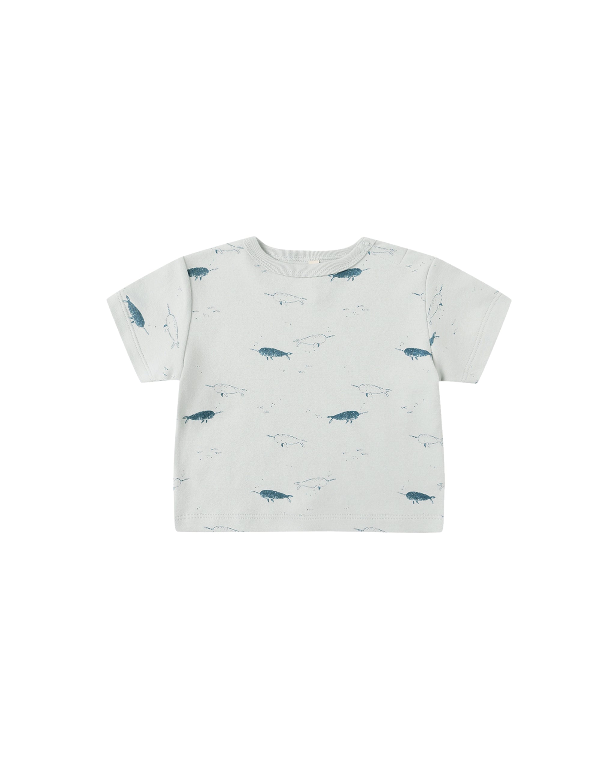 Quincy Mae Boxy Tee - Narwhals