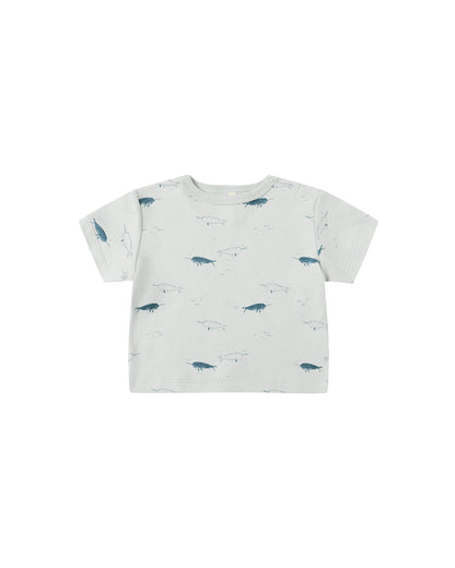 Quincy Mae Boxy Tee - Narwhals