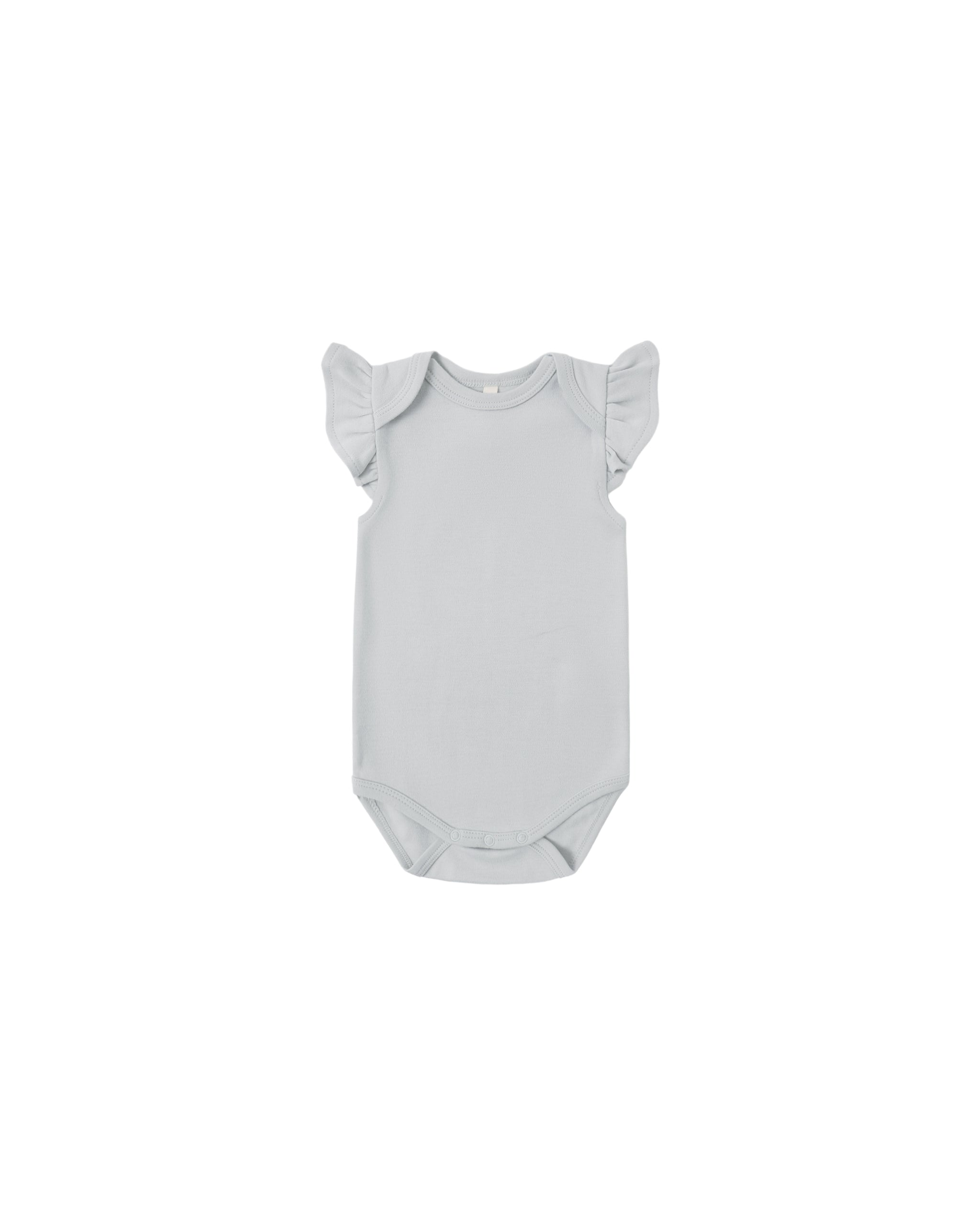 Quincy Mae Flutter Sleeve Bodysuit - Sky