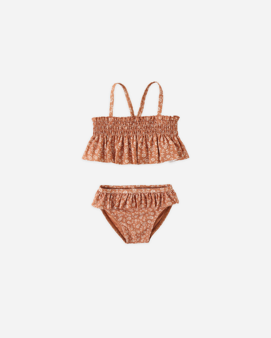 Quincy Mae Smocked Ruffle Bikini - Poppy Floral