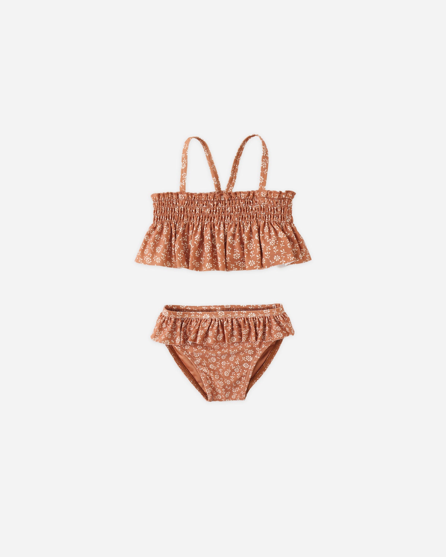 Quincy Mae Smocked Ruffle Bikini - Poppy Floral