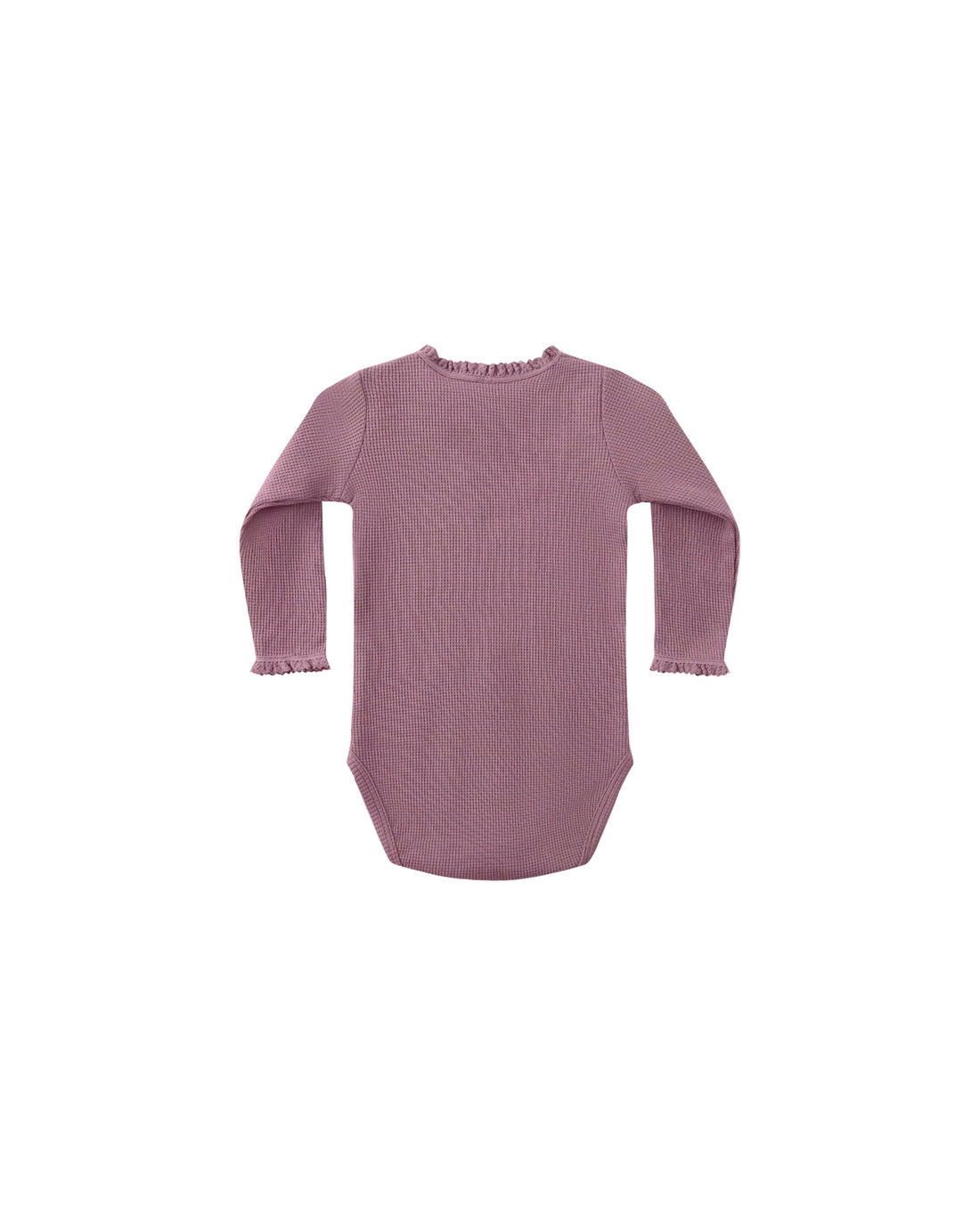 Quincy Mae Waffle Long Sleeve Bodysuit - Mulberry