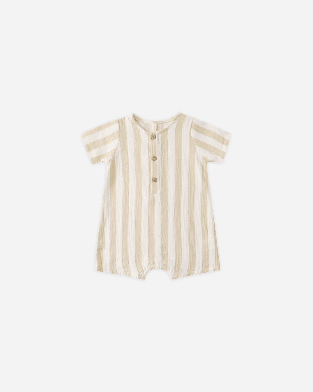 Quincy Mae Short Sleeve Woven Romper - Summer Stripe
