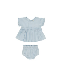 Quincy Mae Terry Cinch Romper - Daisy
