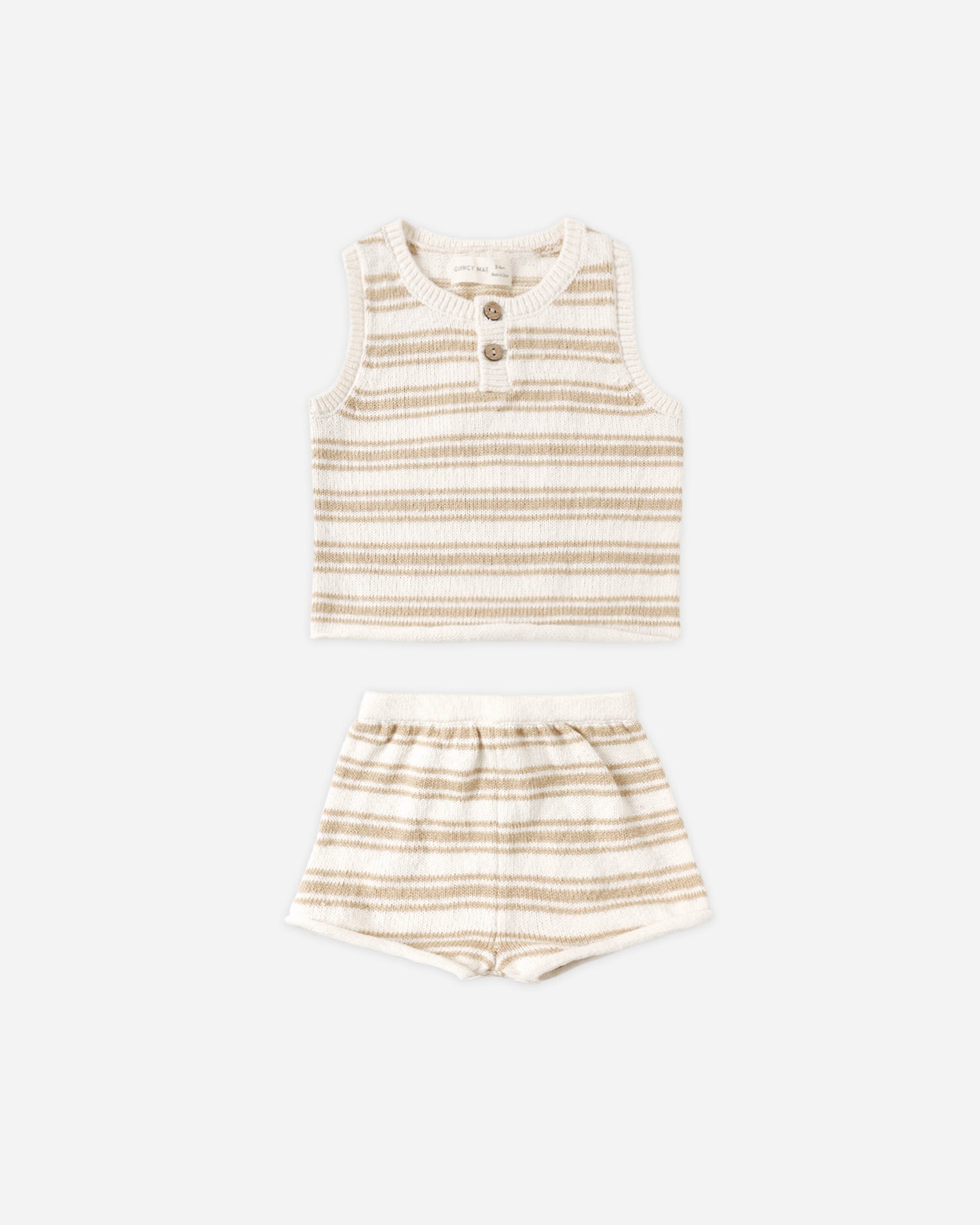 Quincy Mae Taylor Knit Set - Butterscotch Stripe
