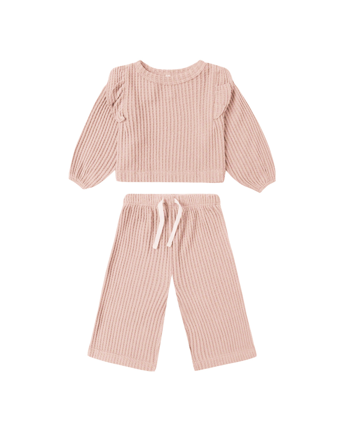 Quincy Mae Ruffle Cozy Set - Rose