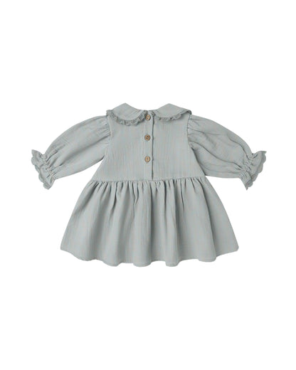 Quincy Mae Marisol Dress - Steel Blue