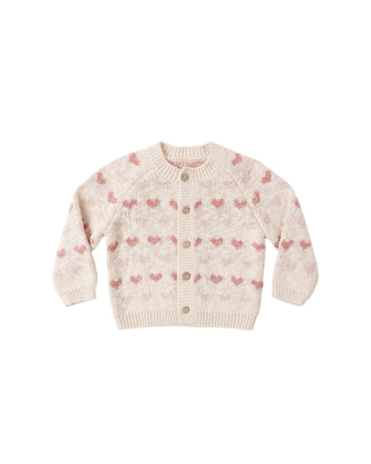 Quincy Mae Knit Cardigan - Hearts