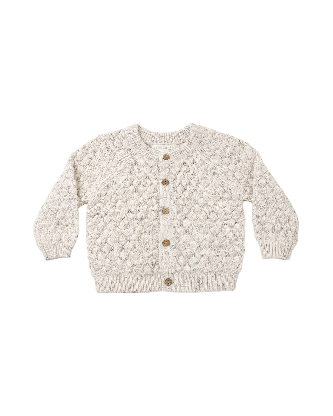 Quincy Mae Bubble Knit Cardigan - Natural Confetti