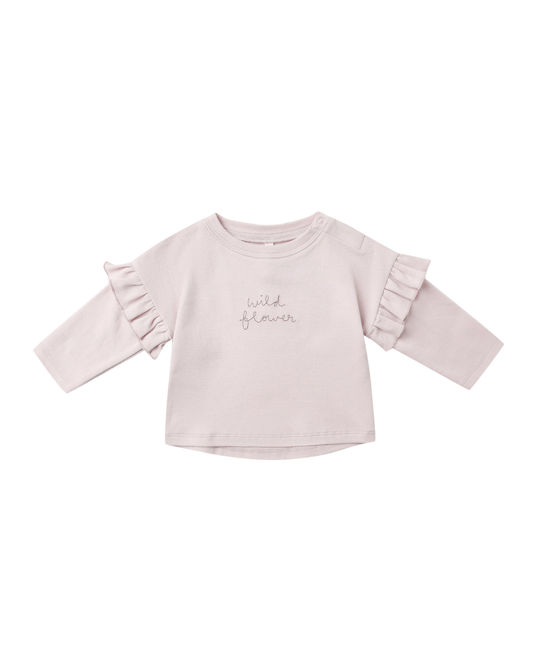 Quincy Mae Ruffle Long Sleeve Tee - Wild Flower