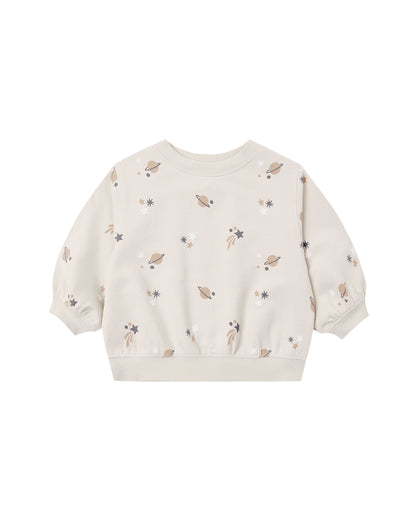 Quincy Mae Oversized Crew Sweatshirt - Space