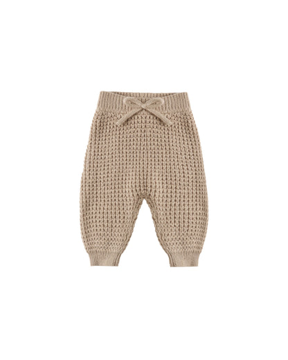 Quincy Mae Chunky Knit Pant - Heathered Latte