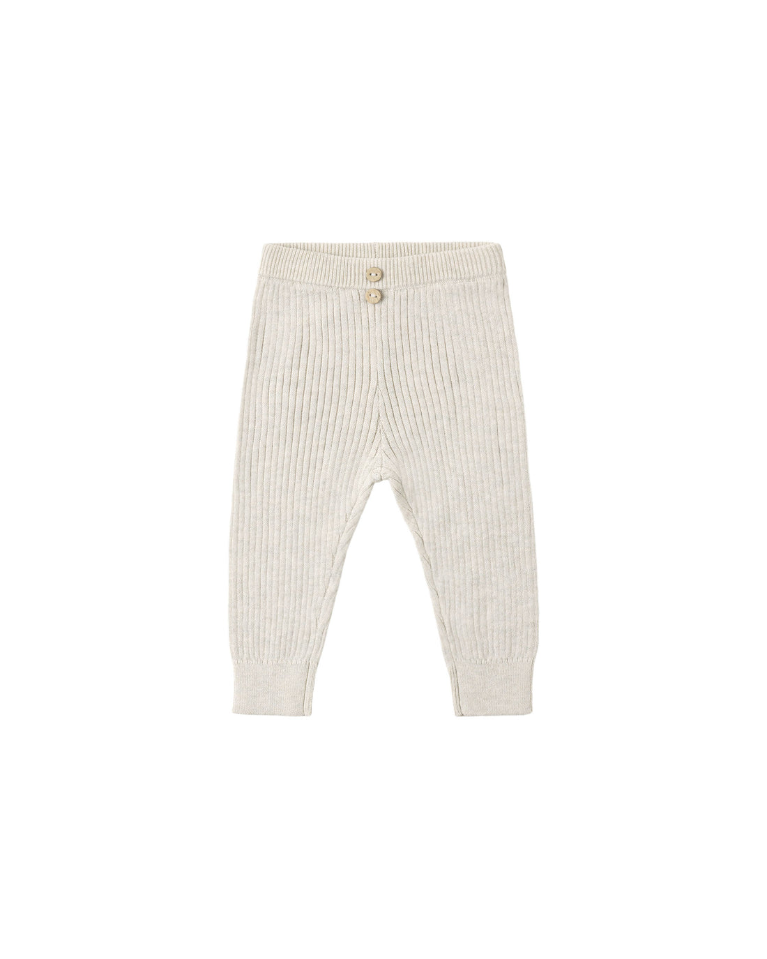 Quincy Mae Rib Knit Legging - Heathered Oatmeal