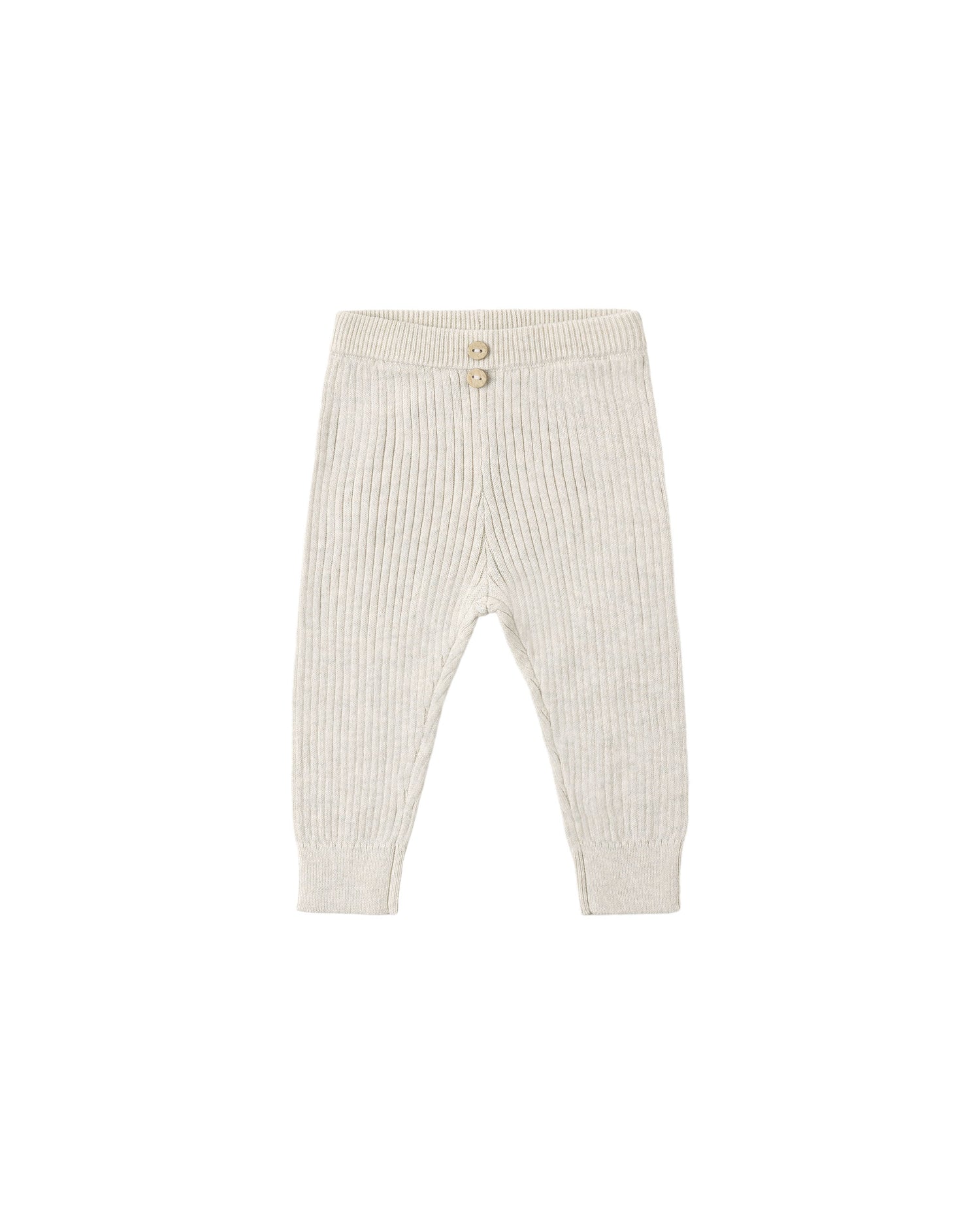 Quincy Mae Rib Knit Legging - Heathered Oatmeal