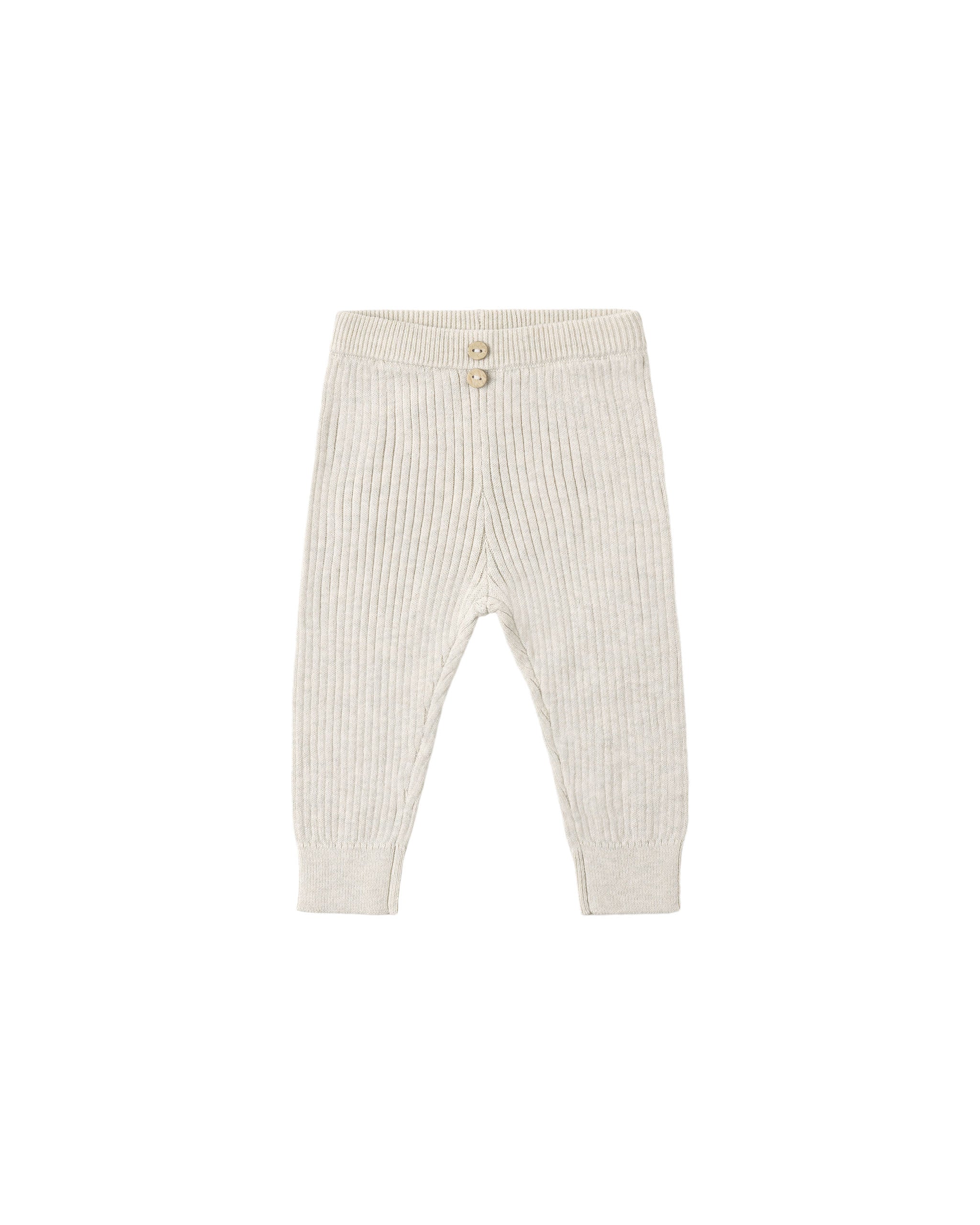 Quincy Mae Rib Knit Legging - Heathered Oatmeal