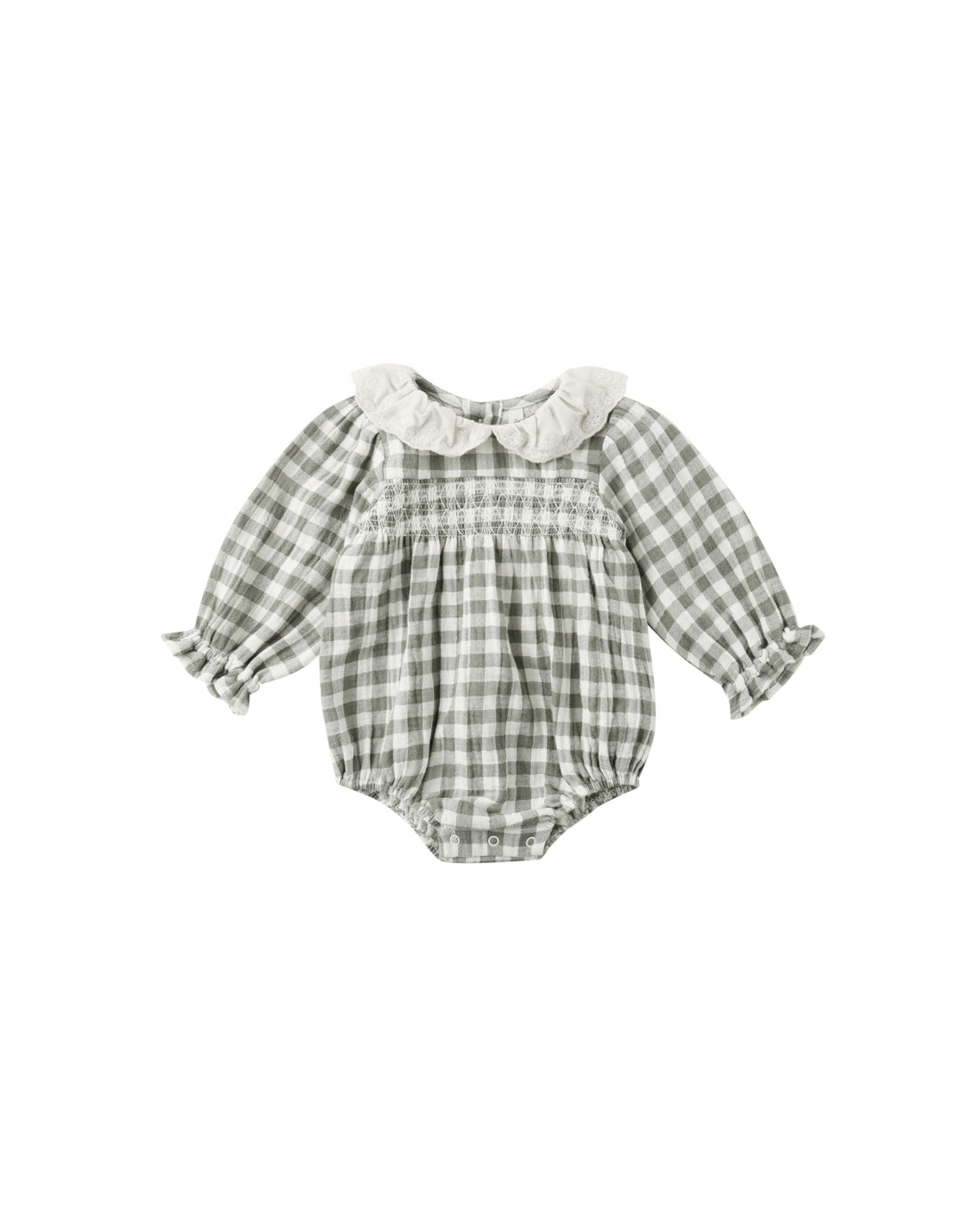 Quincy Mae Callie Romper - Forest Check