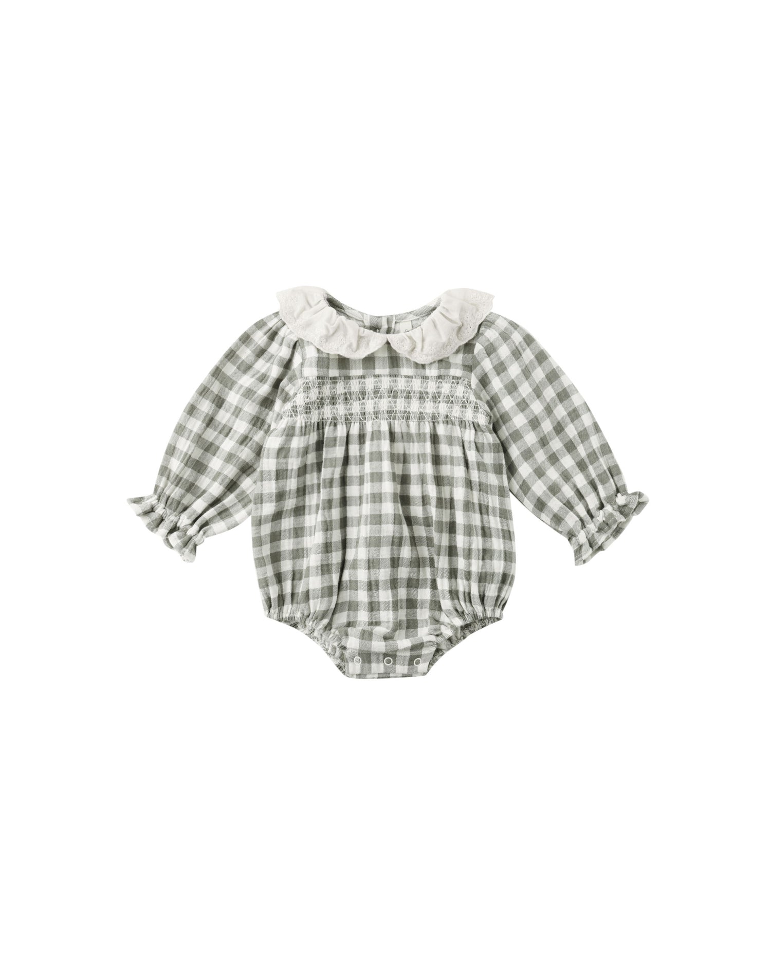 Quincy Mae Callie Romper - Forest Check