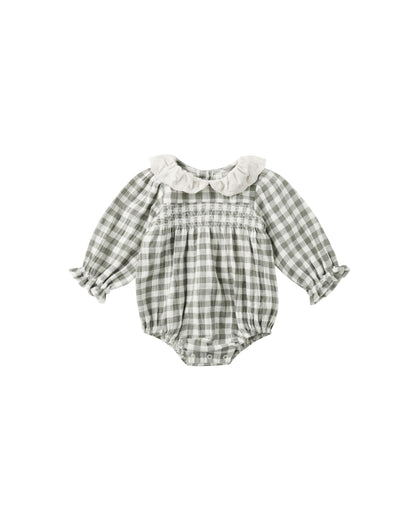 Quincy Mae Callie Romper - Forest Check
