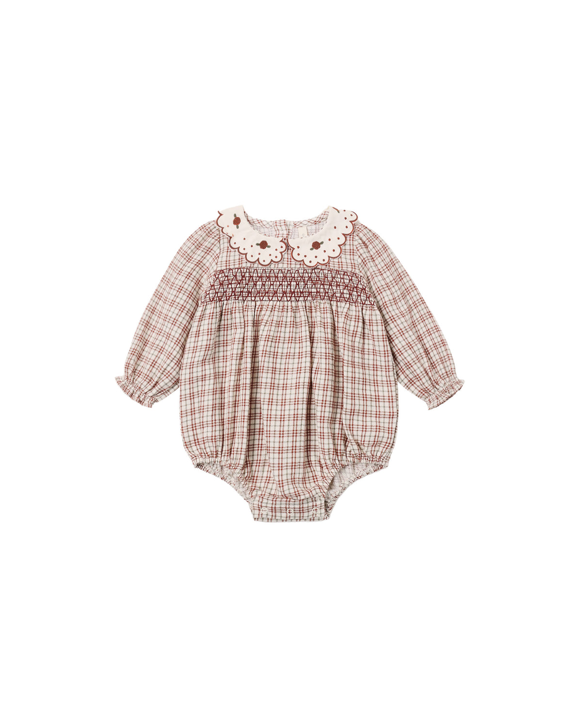 Quincy Mae Callie Romper - Christmas Plaid