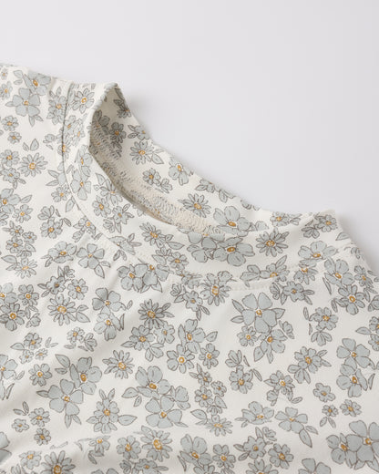 Quincy Mae Bamboo Babydoll Dress - Blue Floral