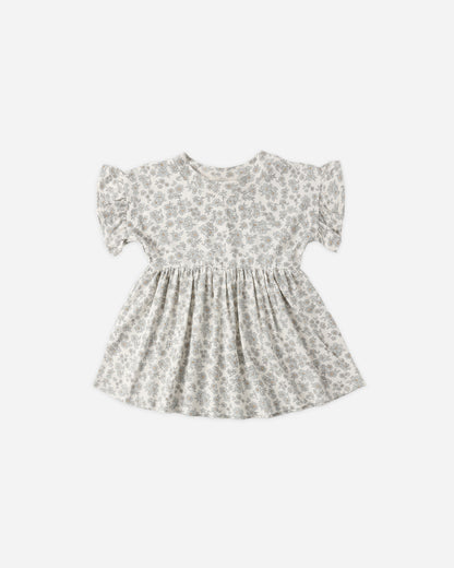 Quincy Mae Bamboo Babydoll Dress - Blue Floral
