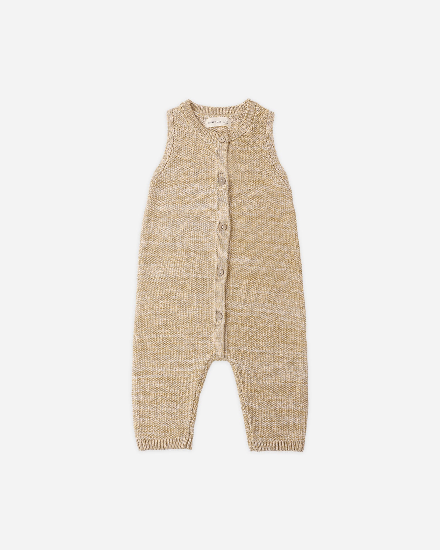 Quincy Mae Knit Jumpsuit - Heathered Honey