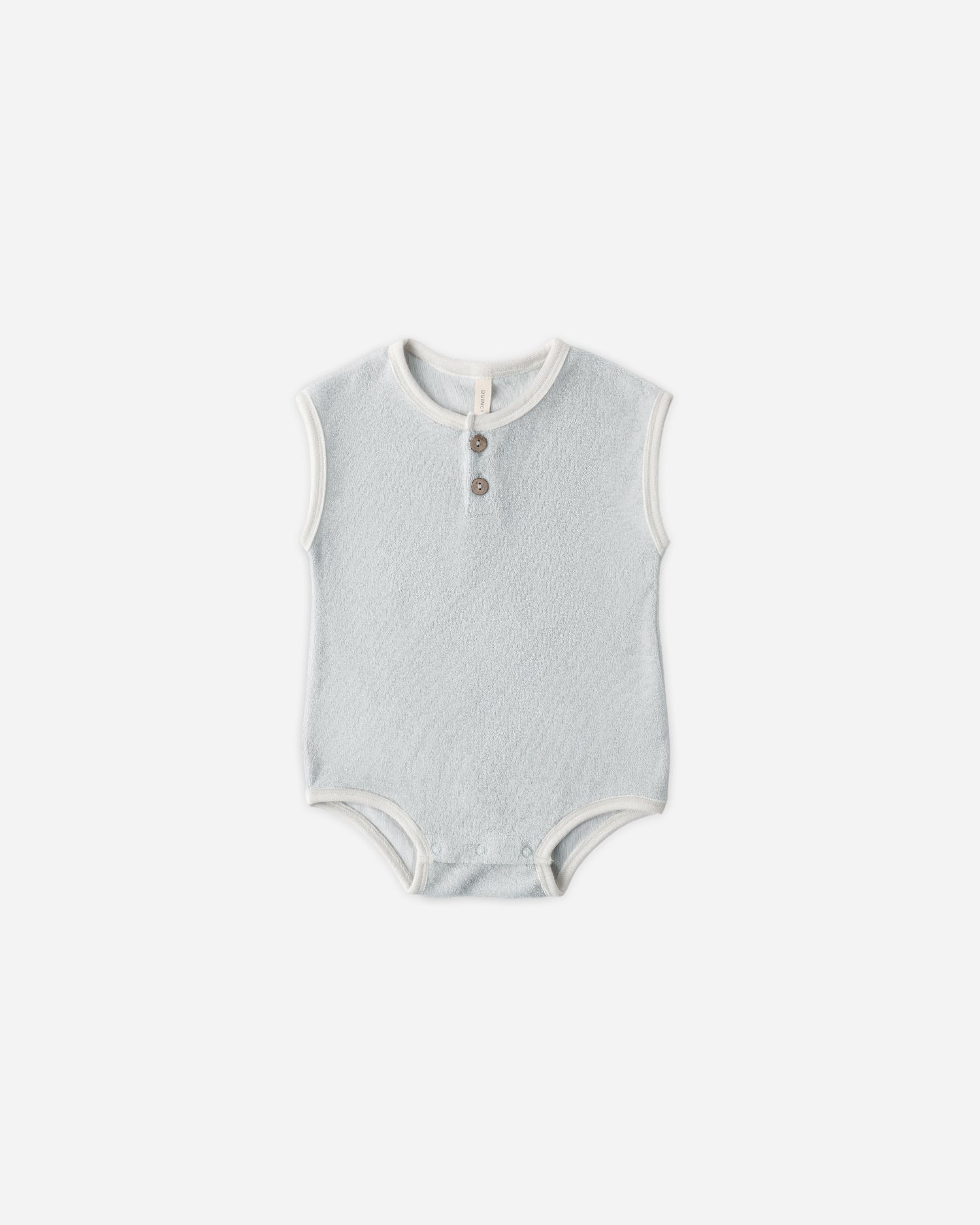 Quincy Mae Terry Cloth Romper - Sky