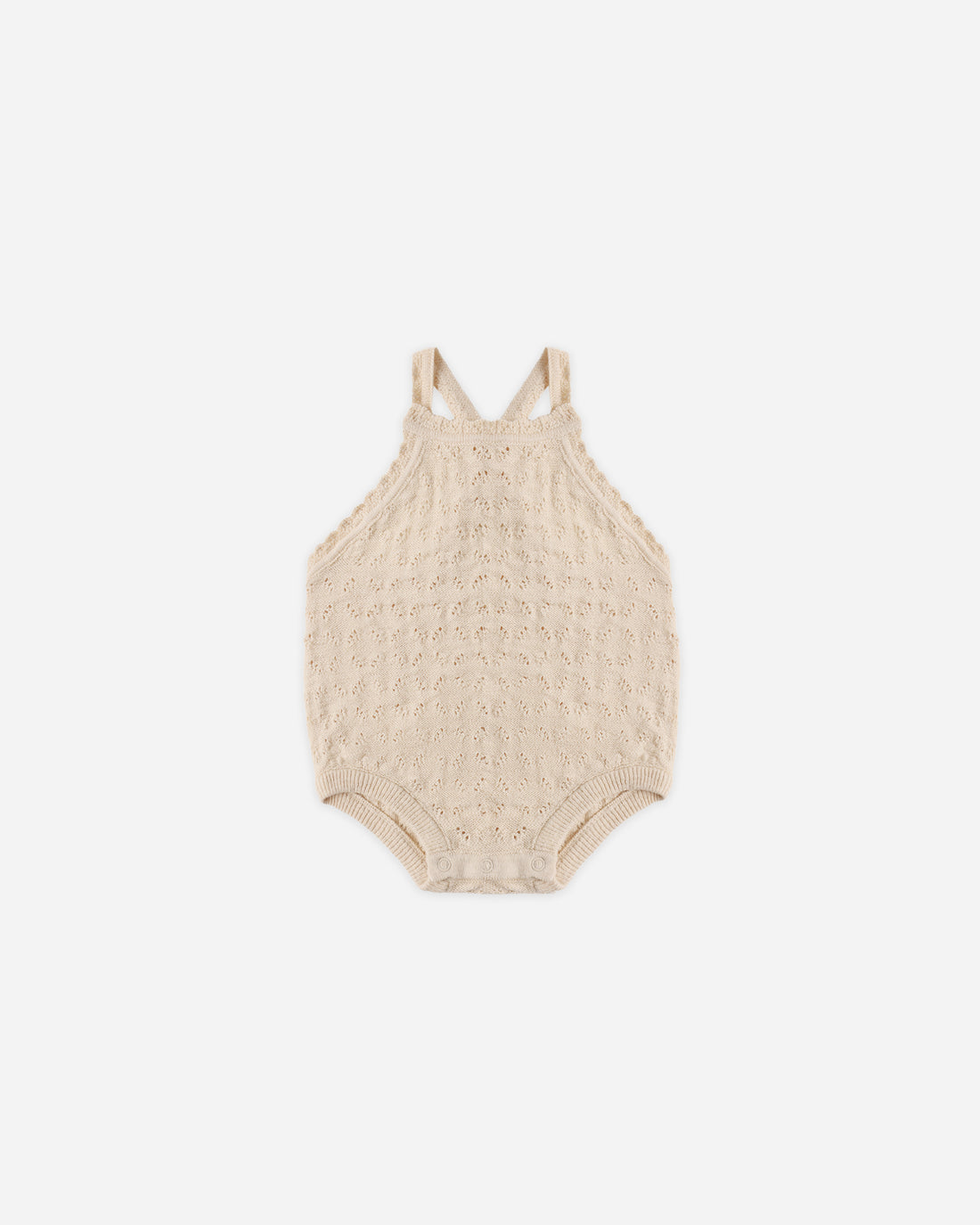 Quincy Mae Annie Knit Romper - Ecru