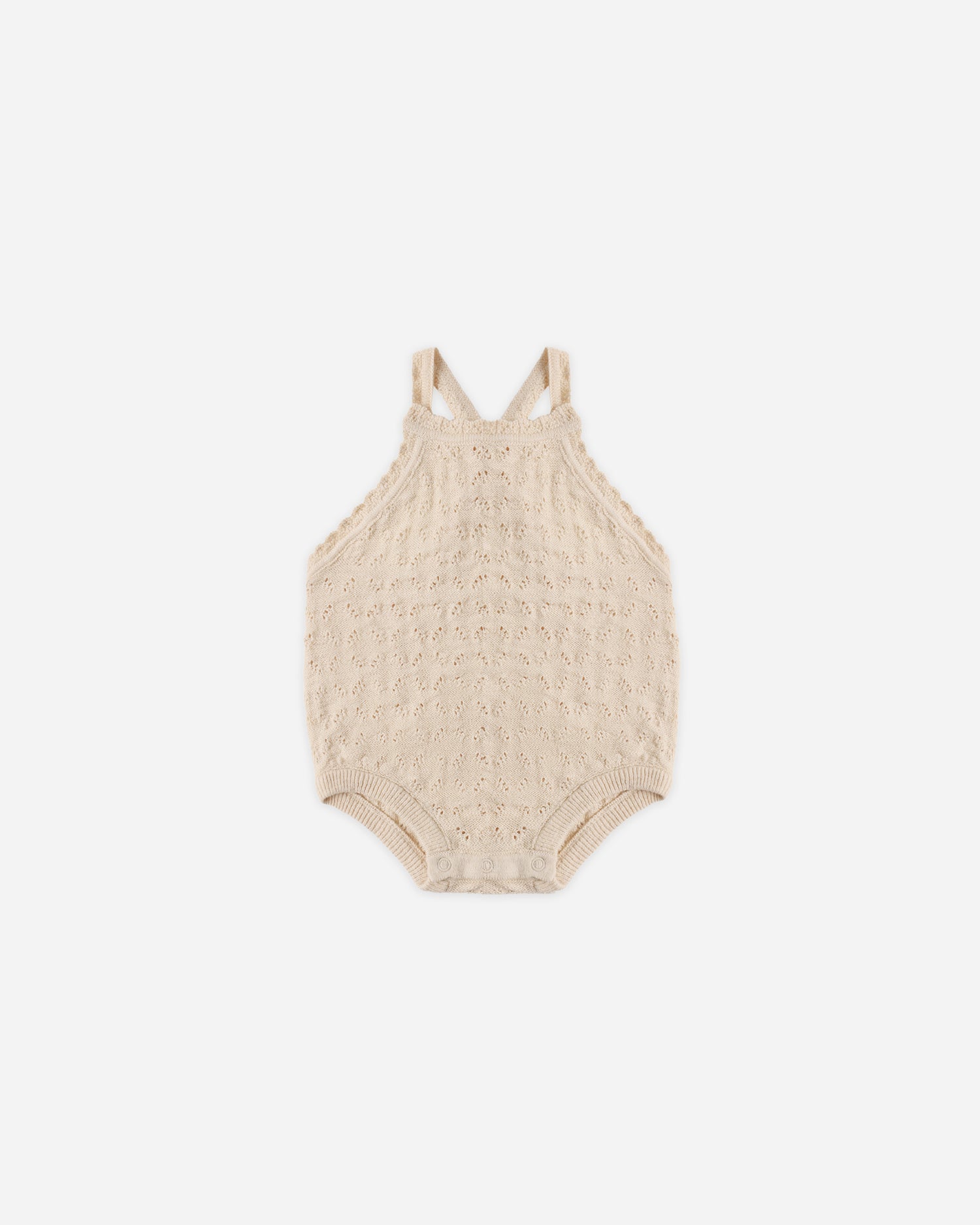 Quincy Mae Annie Knit Romper - Ecru