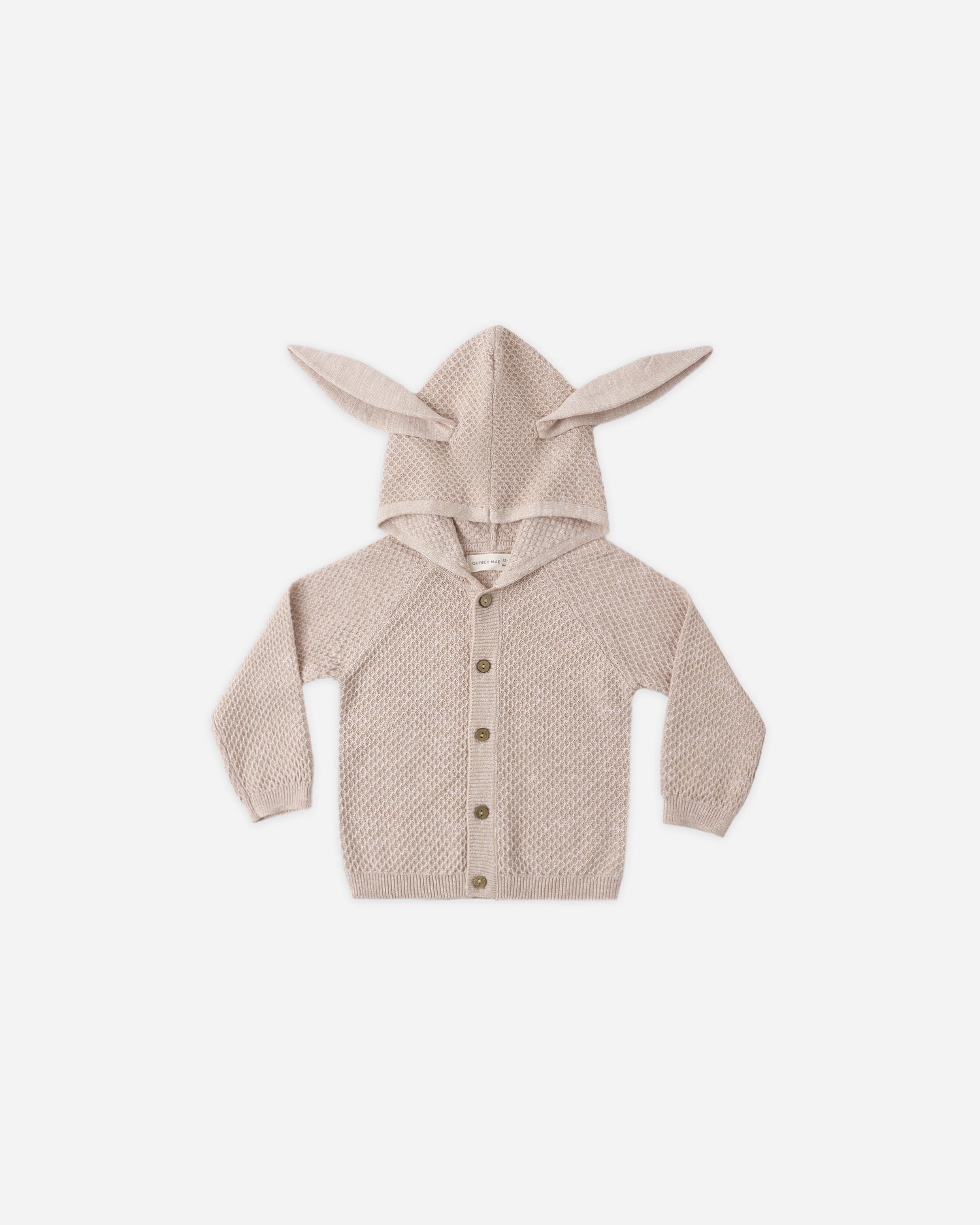 Quincy Mae Bunny Knit Sweater - Heathered Latte