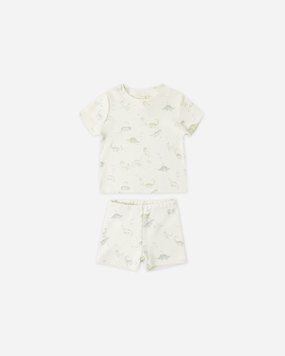 Quincy Mae Summer Pajama Set - Dinosaur