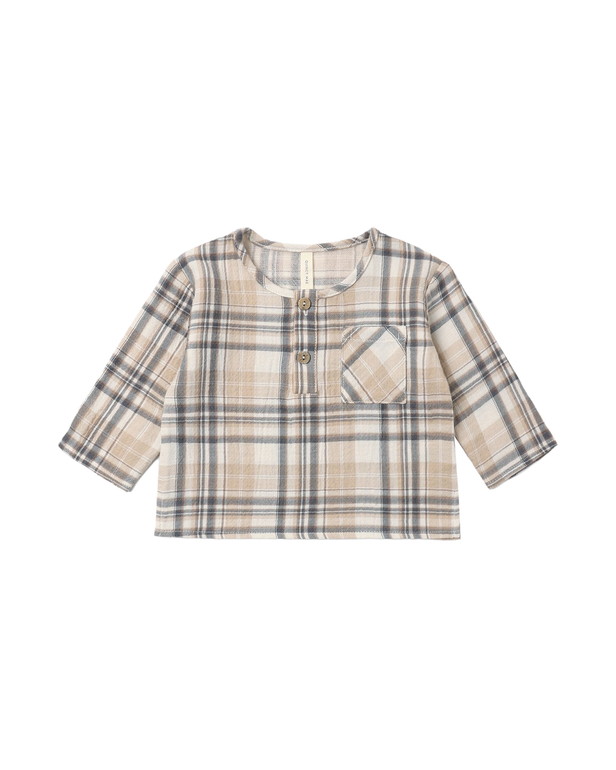 Quincy Mae Rory Shirt - Fall Plaid