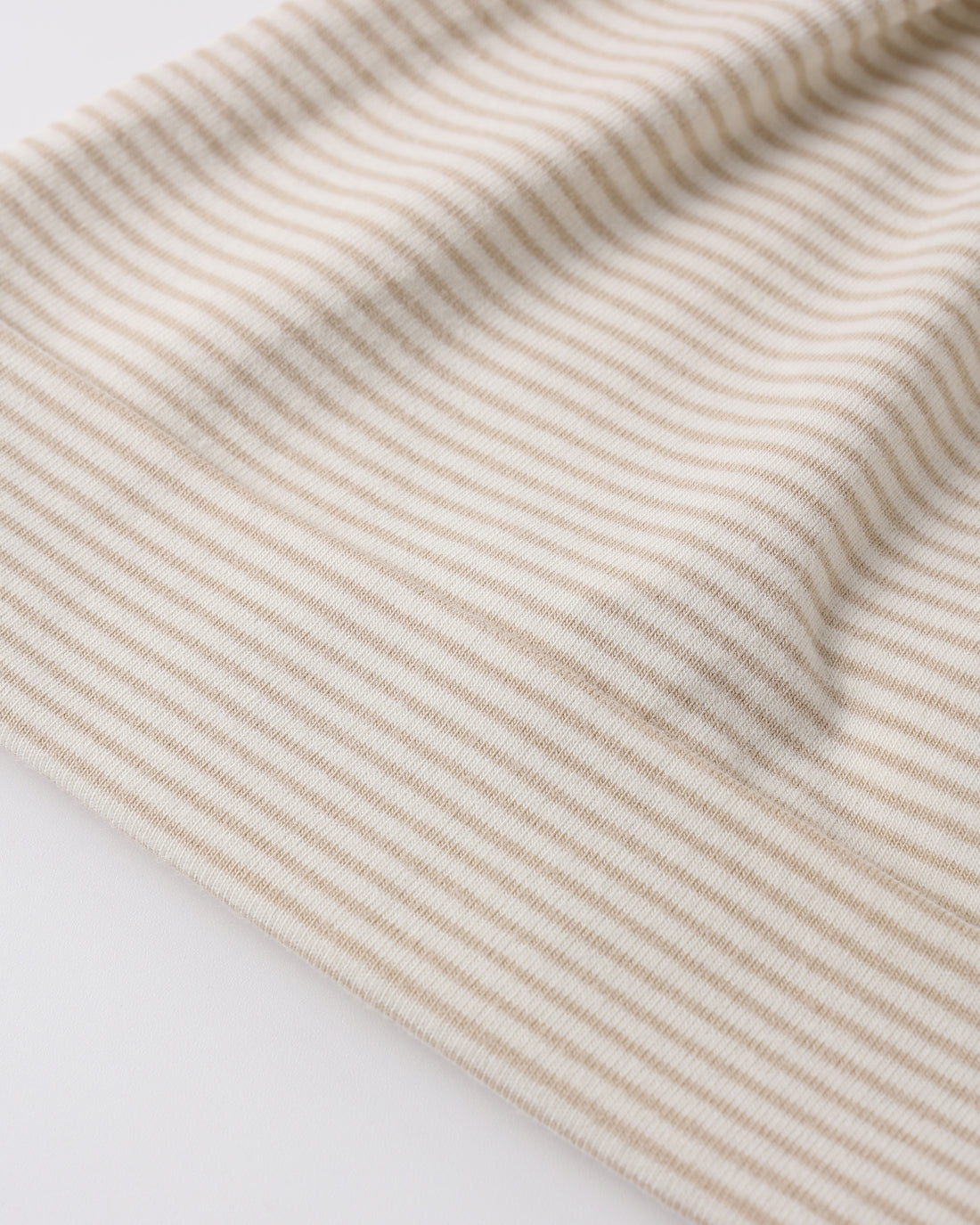 Quincy Mae Knotted Baby Hat - Oat Micro Stripe