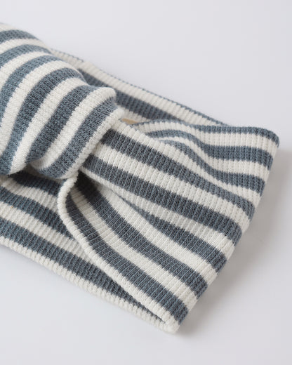 Quincy Mae Knotted Headband - Ocean Stripe