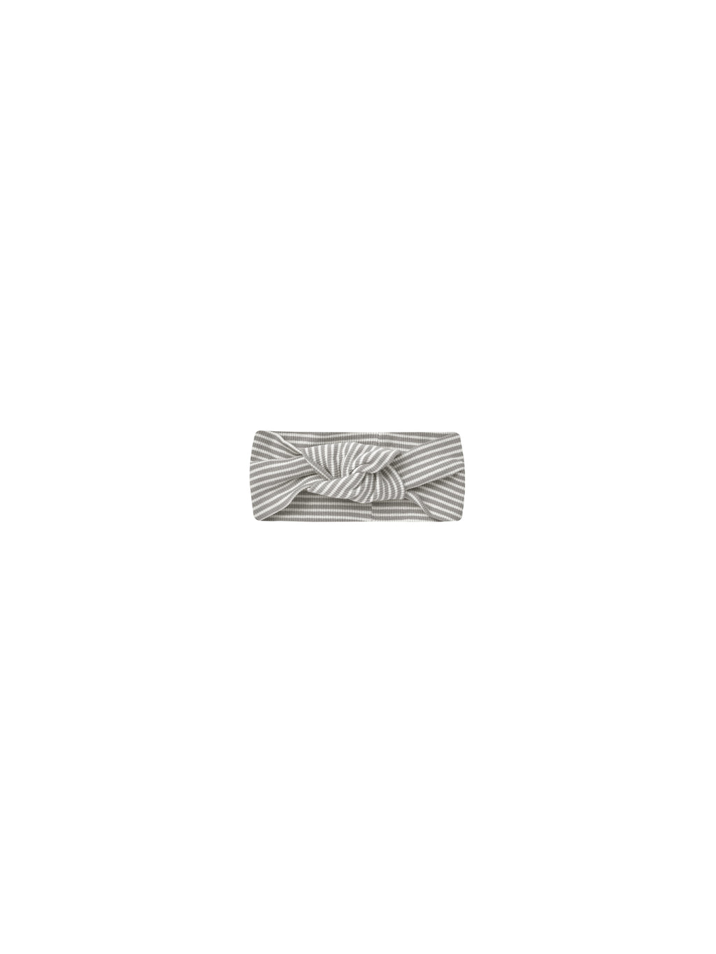 Quincy Mae Ribbed Knotted Headband - Lagoon Micro Stripe