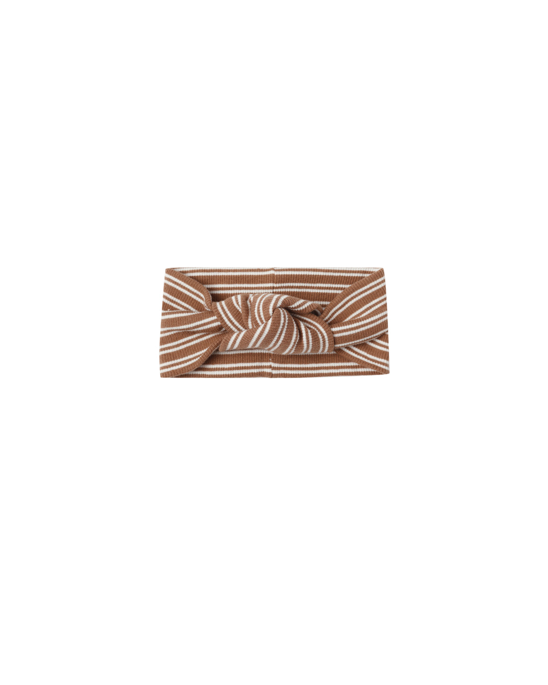 Quincy Mae Ribbed Knotted Headband - Cedar Micro Stripe