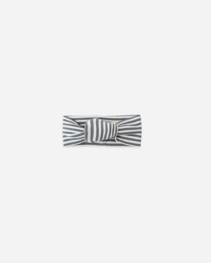 Quincy Mae Knotted Headband - Ocean Stripe