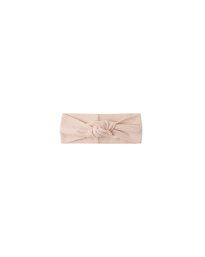 Quincy Mae Knotted Headband - Melon Micro Stripe
